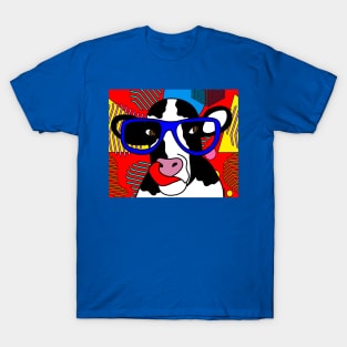 Funny Cow With Sunglasses Muh T-Shirt